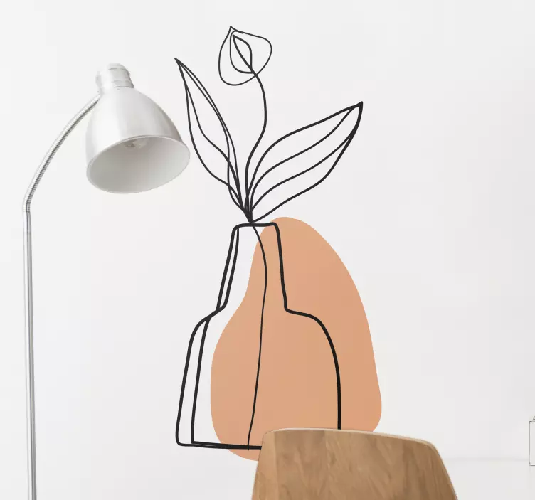 Yaprak güzelleşmek bitki duvar çıkartması - TenStickers