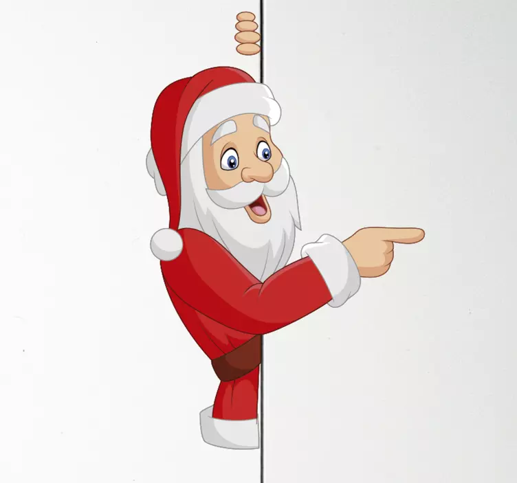 Yarı gizli noel baba yılbaşı çıkartması - TenStickers