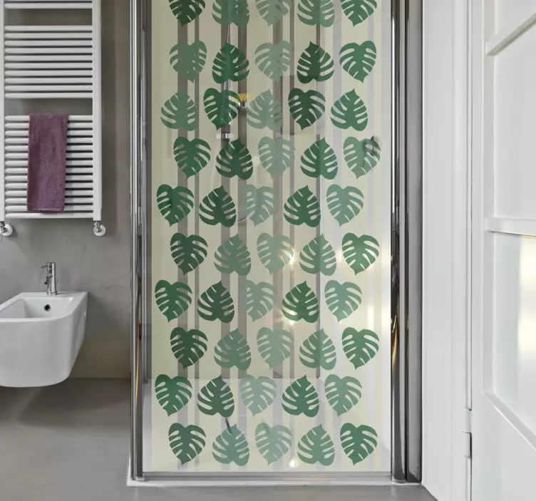 Yarı saydam bitki yaprağı dekoratif sticker - TenStickers