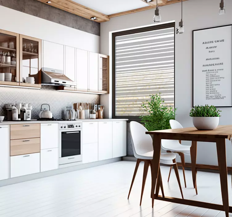 Saydam çizgiler pencere sticker - TenStickers