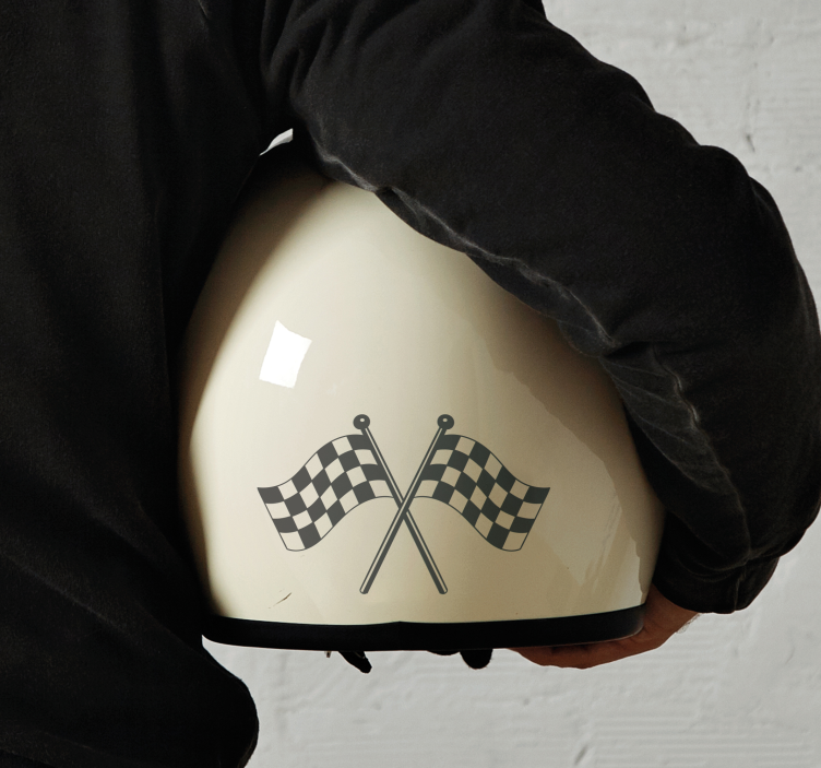 Yarış bayrağı tasarımı hayvan çıkartması - TenStickers