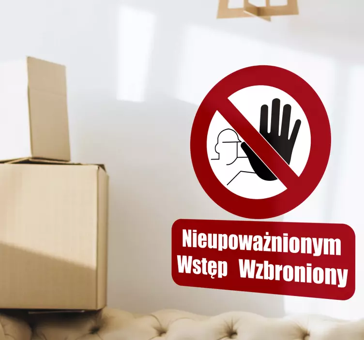 Yasak giriş vinil işaret çıkartma - TenStickers