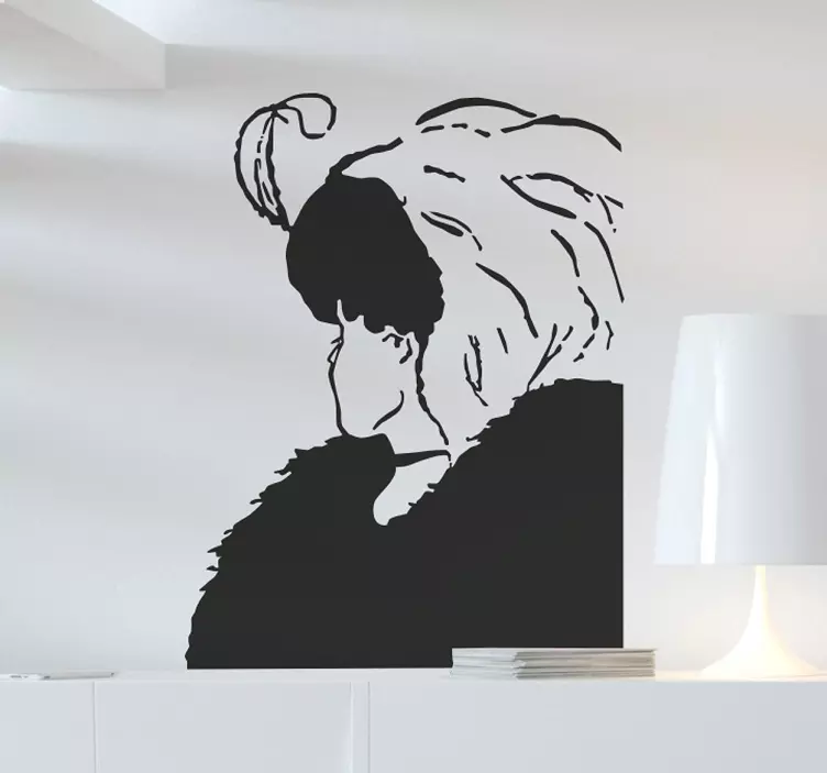 Yaşlı veya genç kadın duvar sticker - TenStickers