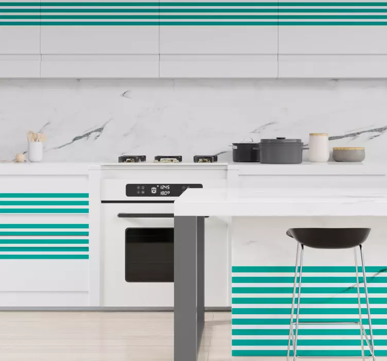 Yatay çizgiler mobilya sticker - TenStickers