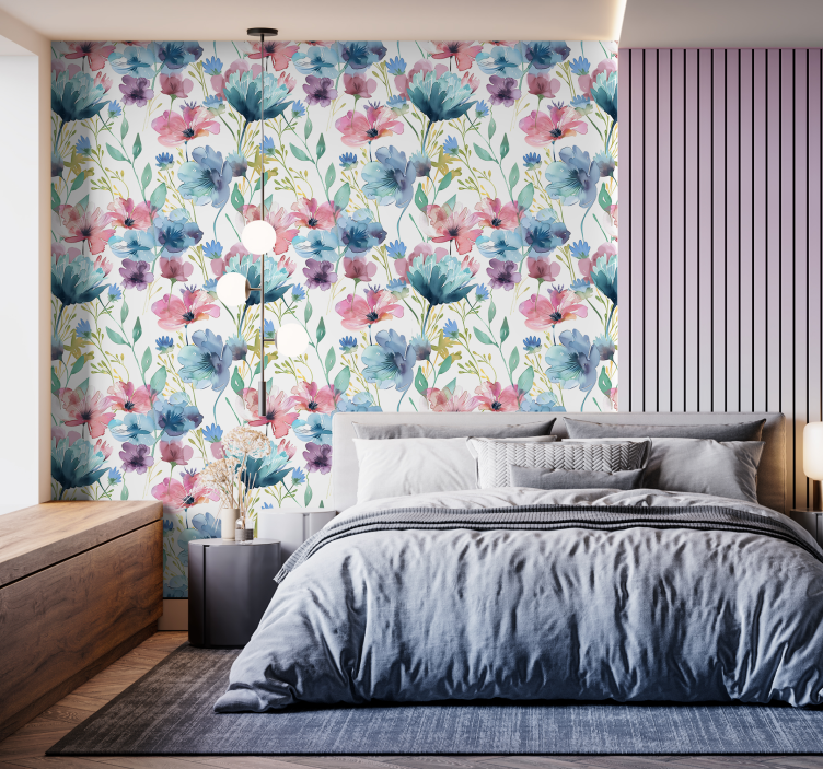 Yazın kır çiçekleri çiçek sticker - TenStickers