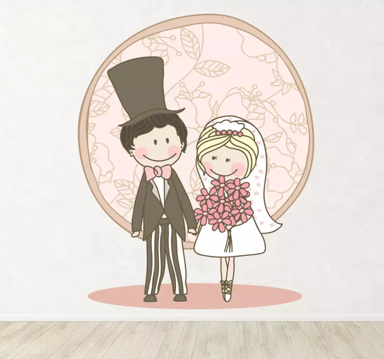 Yeni evli çıkartma - TenStickers