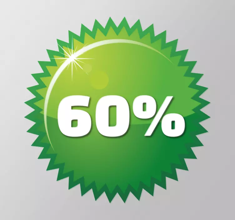 Yeşil başak daire özelleştirilebilir pencere etiket - TenStickers