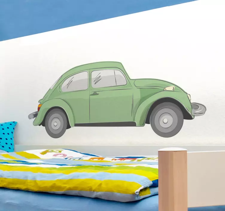 Yeşil böcek dekoratif sticker - TenStickers