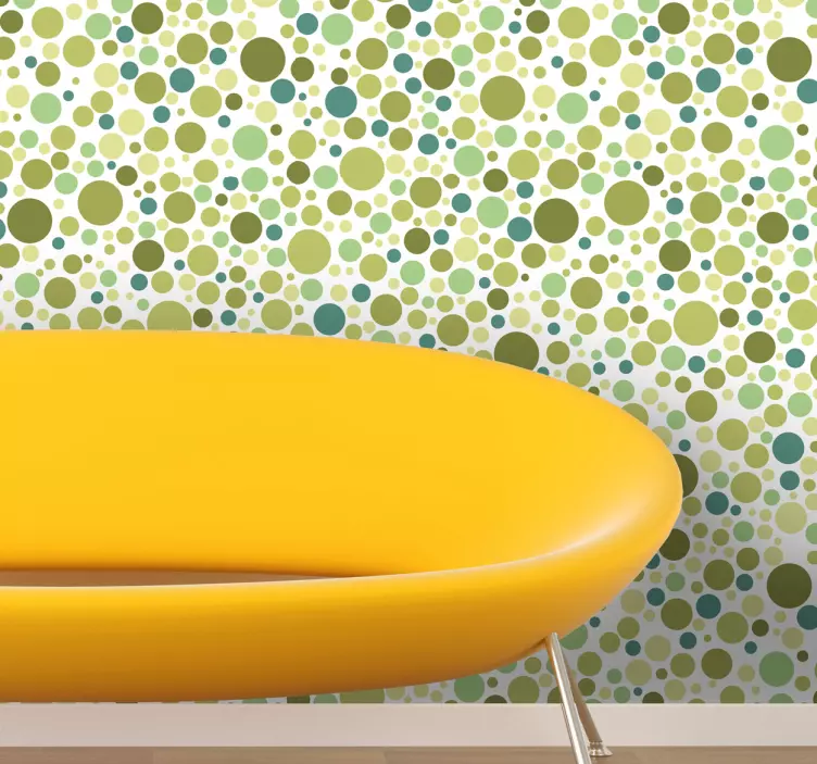 Yeşil daireler vinil levha etiket - TenStickers