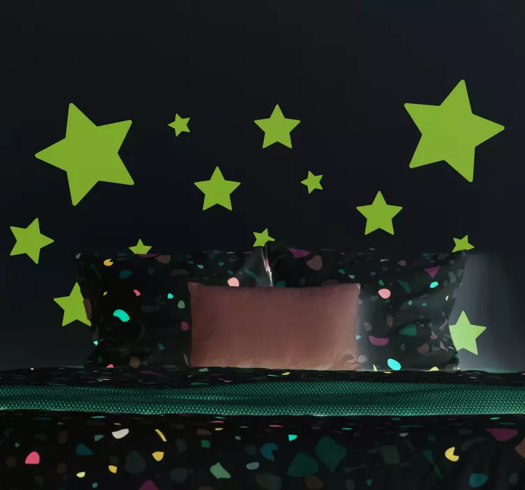 Yıldızlar çeşitli boyutlarda uzay duvar çıkartması - TenStickers