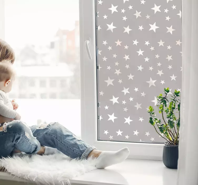 Yıldız şekli pencere sticker - TenStickers