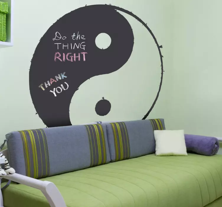 Yin ve yang yazı tahtası çıkartması - TenStickers