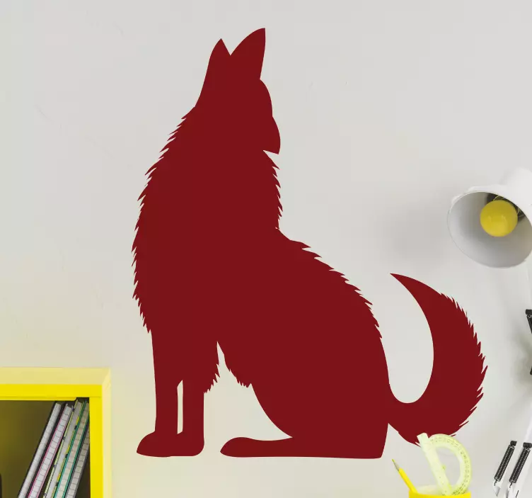 Yırtıcı kurt vahşi hayvan çıkartması - TenStickers