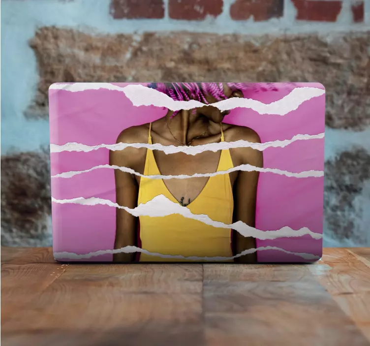 Yırtık kağıt etkisi Dizüstü bilgisayar için kaplama - TenStickers