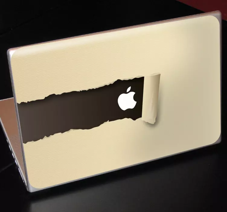 Yırtık kağıt macbook çıkartması - TenStickers