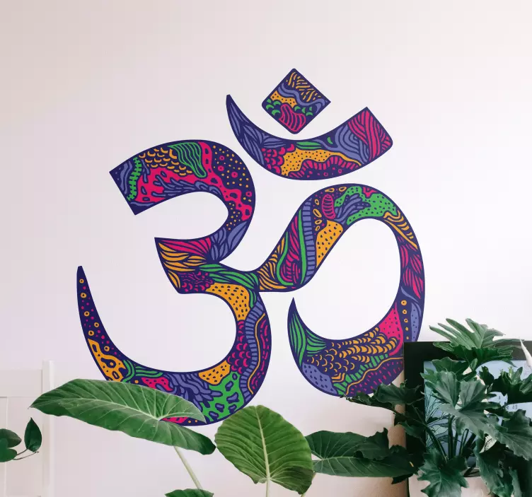 Yoga mandala çiçek duvar sticker - TenStickers