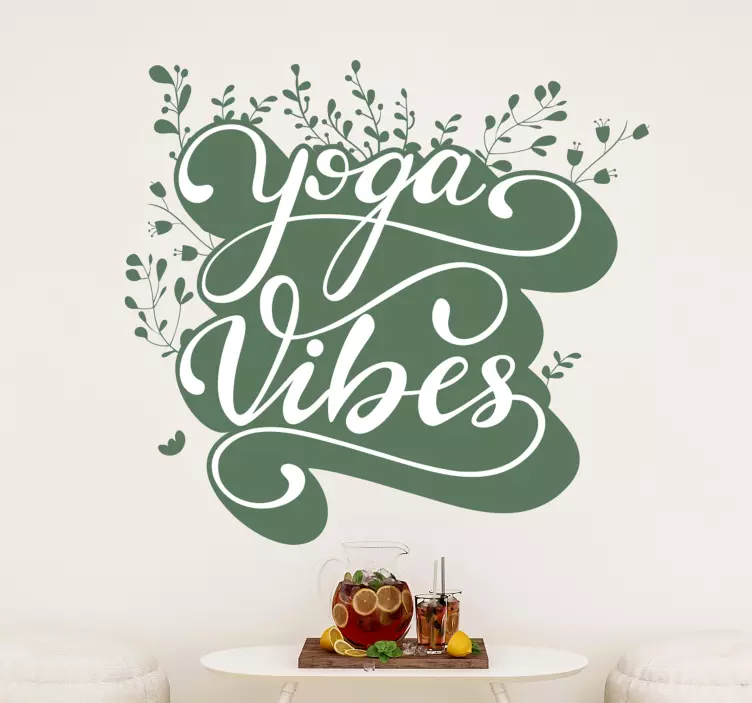 Yoga vibes zen duvar sticker - TenStickers