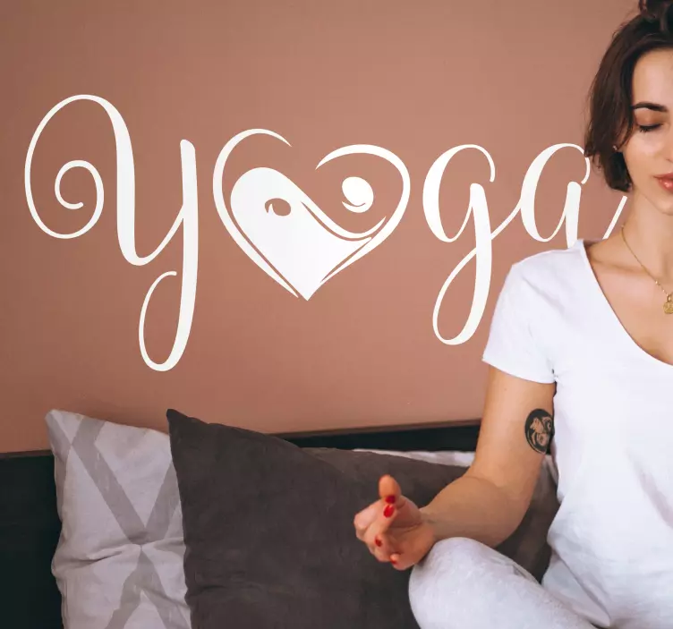 Yoga yin yang duvar sticker - TenStickers