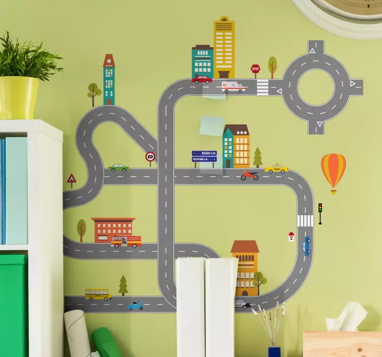 Yolunu oluştur illüstrasyon çıkartması - TenStickers