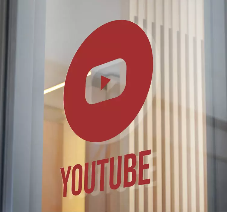 Youtube logosu pencere etiketi - TenStickers