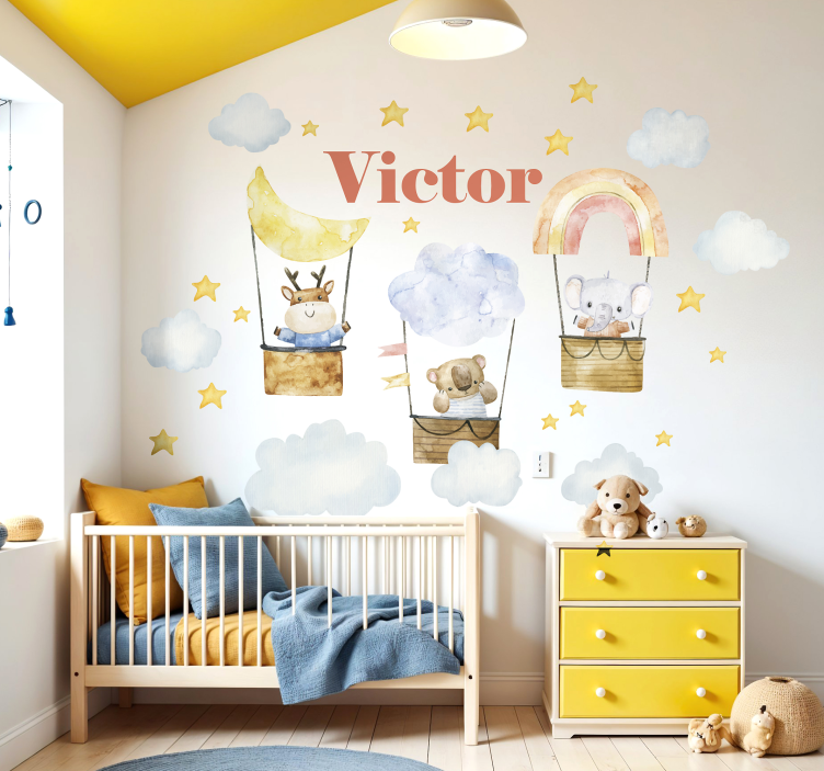 Yüksekten uçan hayvan dostları Ikea sticker - TenStickers