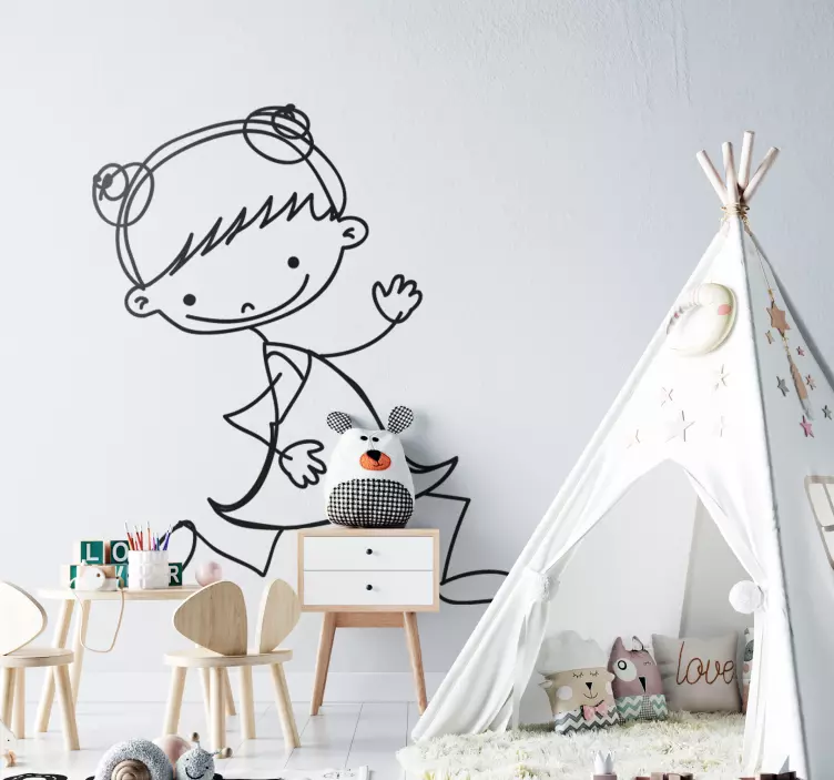 Yürüyen kız çıkartması - TenStickers