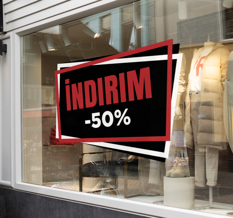 Yüzde indirim hayvan çıkartması - TenStickers