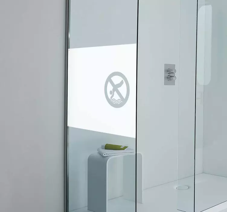 Yüzmek yasaktır işareti hayvan çıkartması - TenStickers