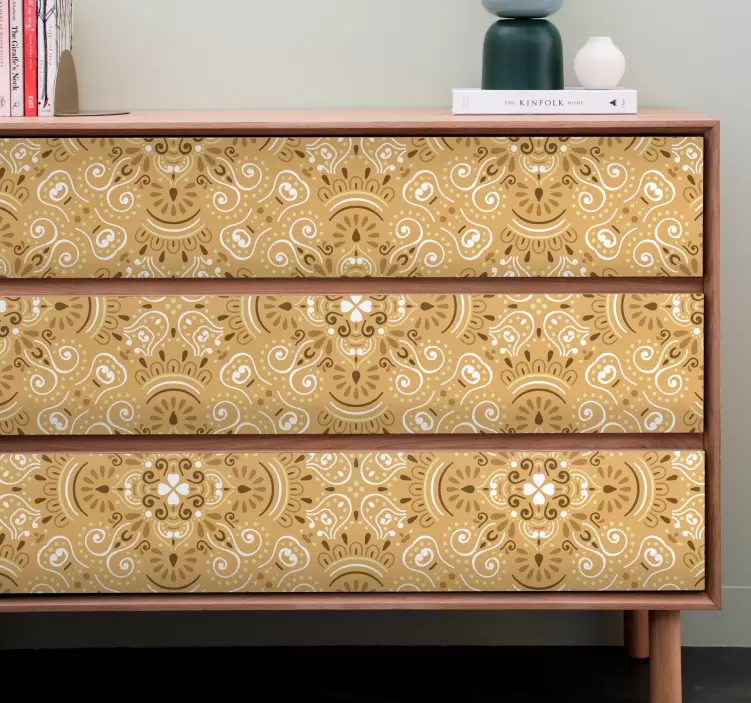 Zarif botanik motif hayvan çıkartması - TenStickers