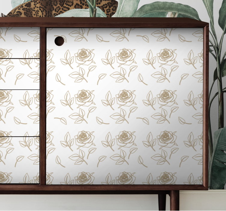 Zarif gül deseni hayvan çıkartması - TenStickers