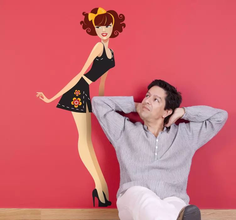 Zarif kadın duvar sticker - TenStickers