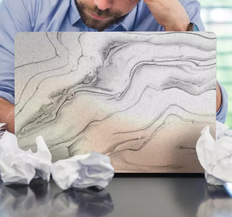 Zarif mermer dokusu Dizüstü bilgisayar için kaplama - TenStickers