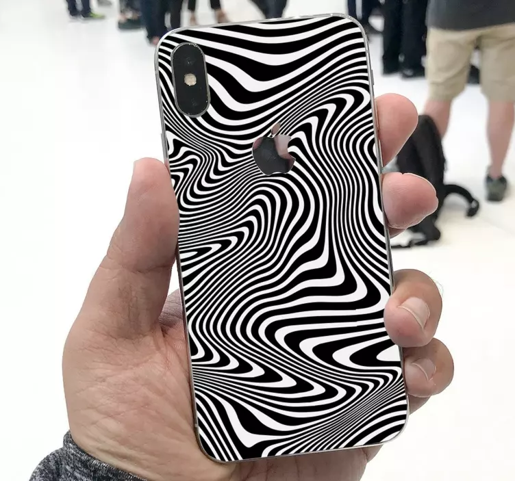 Zebra 3d efekt iphone çıkartması - TenStickers