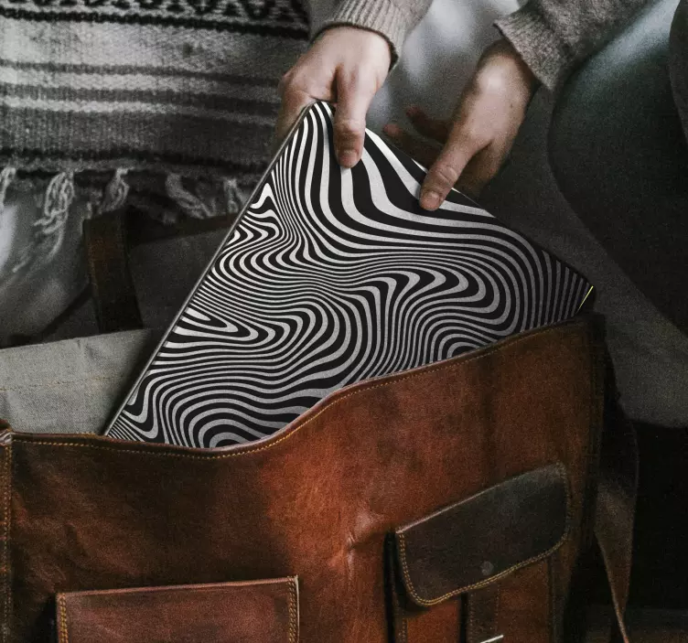 Zebra 3d efektli dizüstü bilgisayar kaplamaları - TenStickers