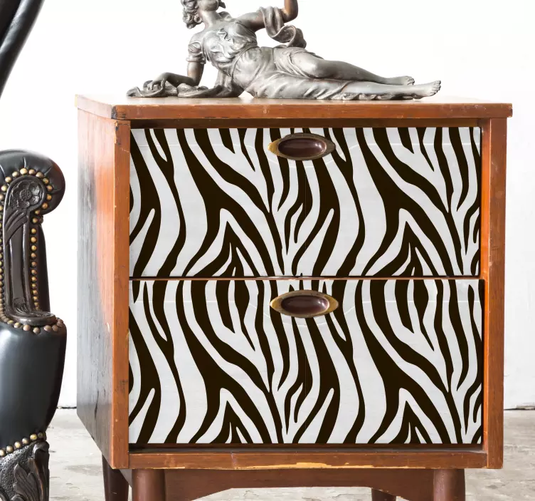 Zebra desen laptop etiketi - TenStickers