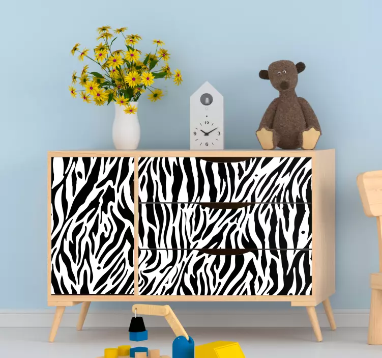 Hayvan Çıkartması zebra deseni tasarımı - TenStickers
