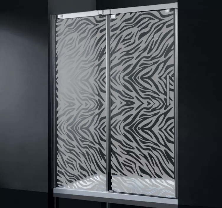 Zebra duş çıkartması - TenStickers