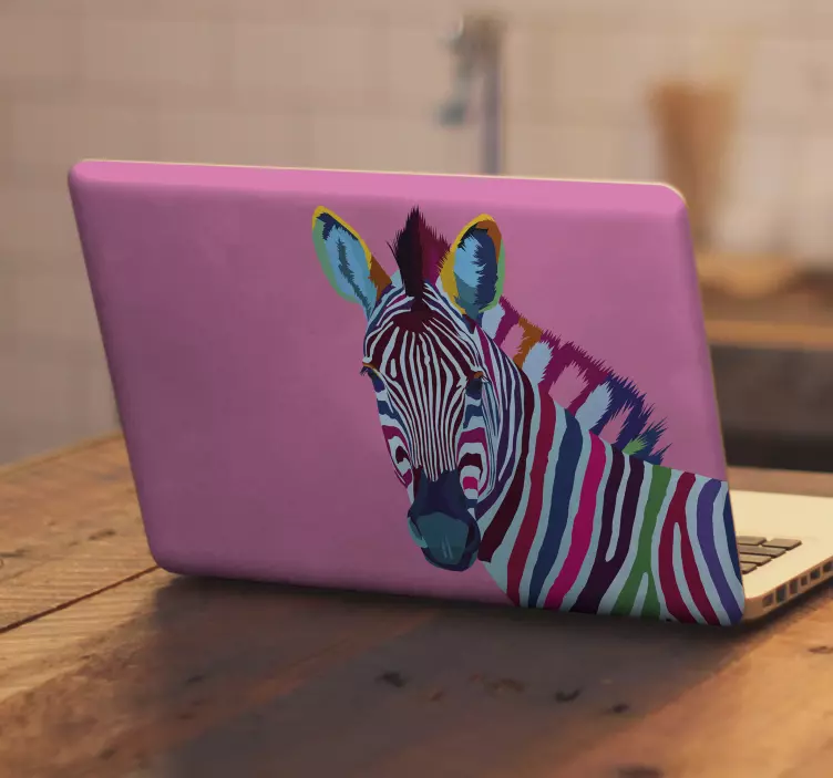 Zebra pop art dizüstü derileri çıkartması - TenStickers