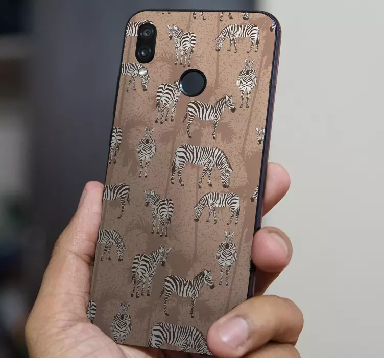 Zebra ve avuç içi kahverengi huawei çıkartması - TenStickers