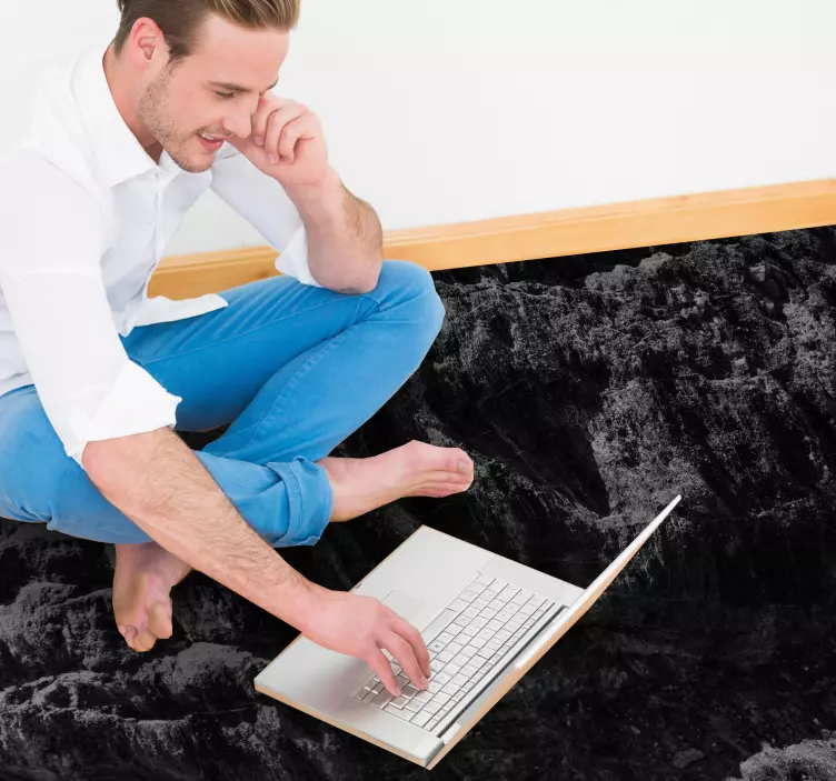 3d kayalıklar ve dağlar zemin halısı - TenStickers