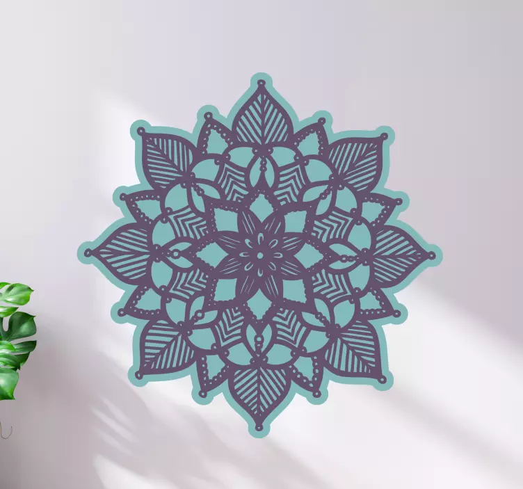 Zen lotus çiçeği duvar sticker - TenStickers