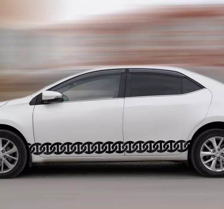 Zincirler araba sticker - TenStickers