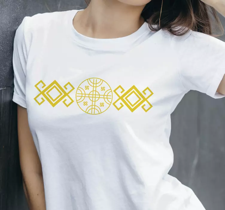 Kırmızı mapuche stili tişort - TenStickers