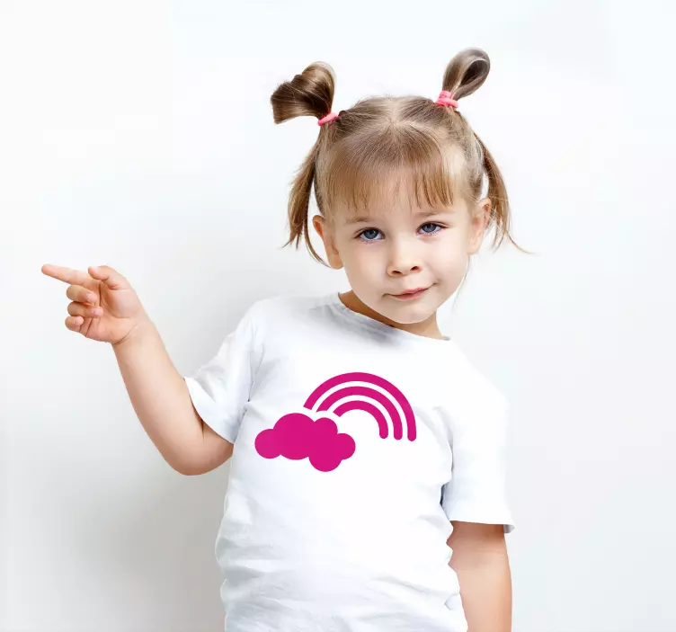 Bir bulut bebek gömleği ile küçük gökkuşağı - TenStickers