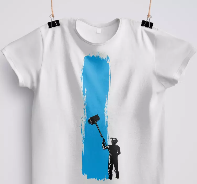 Boyama sürecinde "çağdaş tarz" gömlek - TenStickers