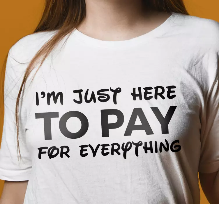 Cümle sadece özel tişört ödemek için burada - TenStickers