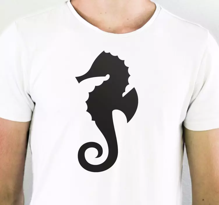 Deniz atı siluet özel tişört - TenStickers