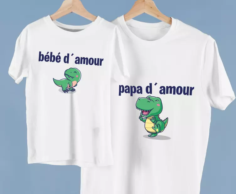 Dino baba ve oğul baba ve oğul gömlek - TenStickers