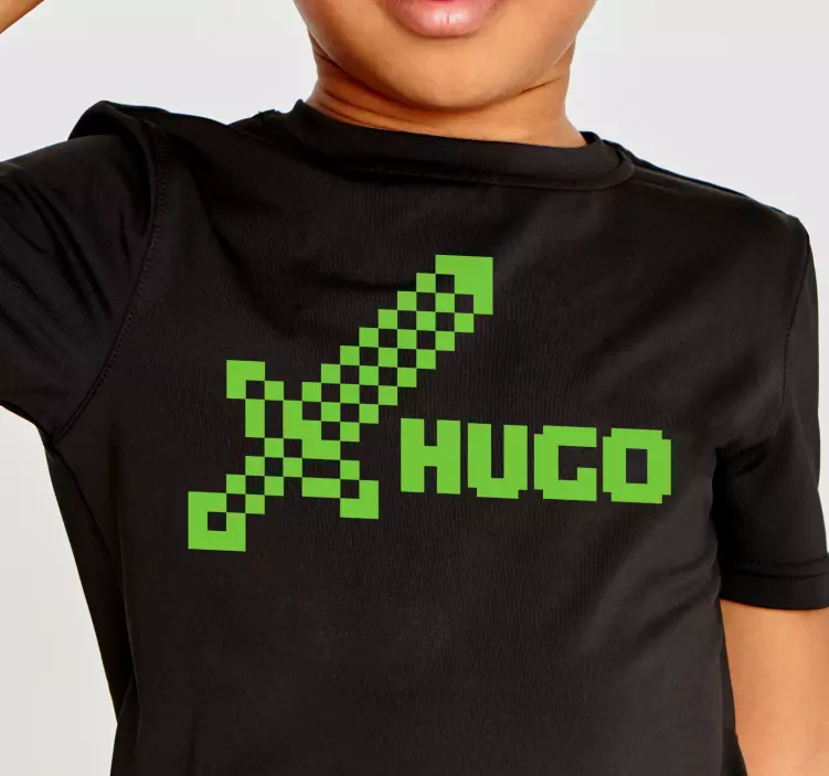 Isim yazılı elmas kılıç tişörtleri - TenStickers