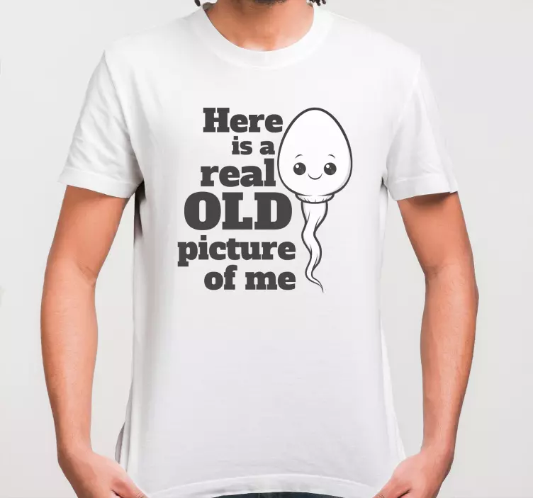Eski ilk resmim eğlenceli tasarım özel tişört - TenStickers